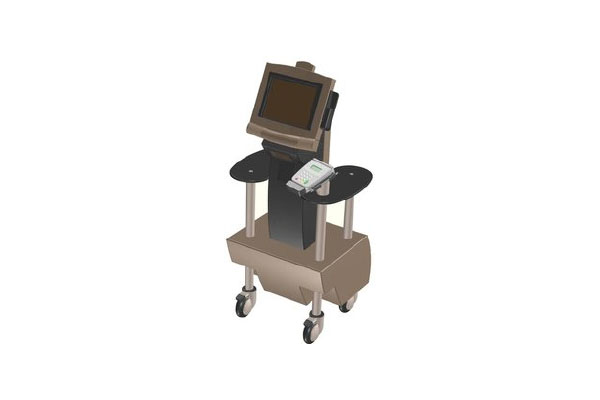 An example of a Mobile Kiosk Carts & Mobile AVs rendered by computer.